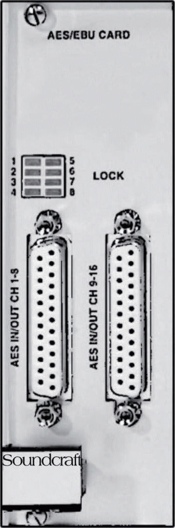 Soundcraft 16 In 16 Out Xlr Aes Card