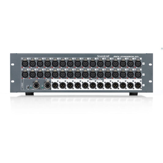 Soundcraft Mini Stagebox 32i - 32-Channel Remote I/O with Studer Mic Preamps for Si-Series Mixing Consoles, Compact and Portable Design