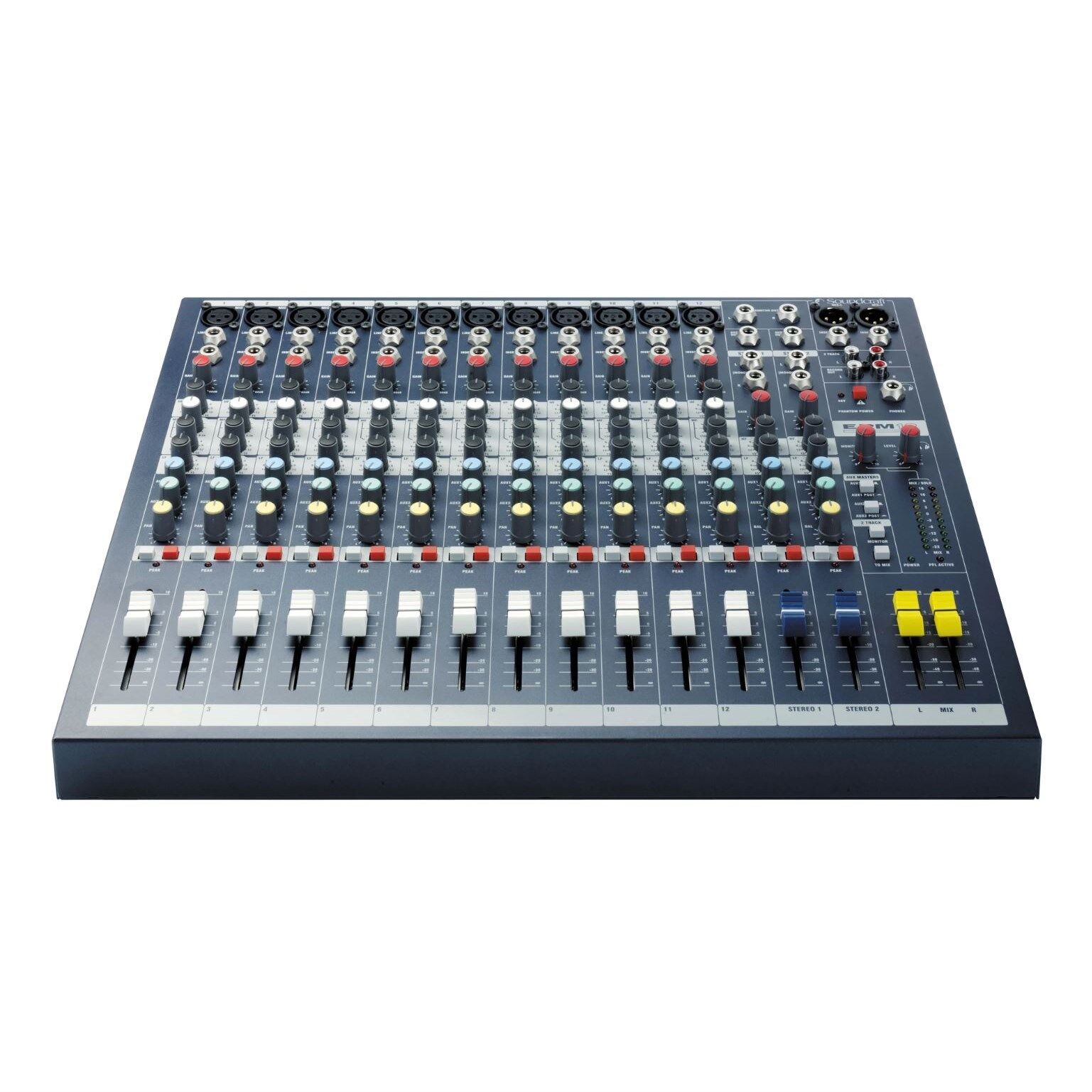 Soundcraft EPM12 12-Channel Analog Mixer - High-Performance Audio Mixer for Musicians, Venues & Theatres