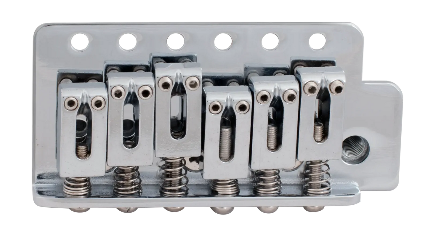 Dr Parts Chrome Bridge/Tremolo Unit with 6 Mounting Screws