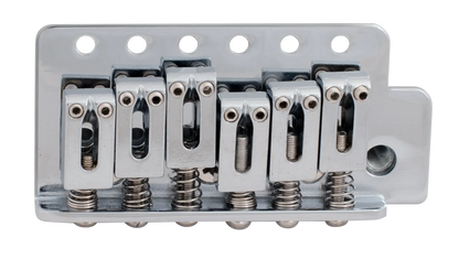 Dr Parts Chrome Bridge/Tremolo Unit with 6 Mounting Screws