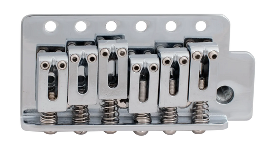 Dr Parts Chrome Bridge/Tremolo Unit with 6 Mounting Screws