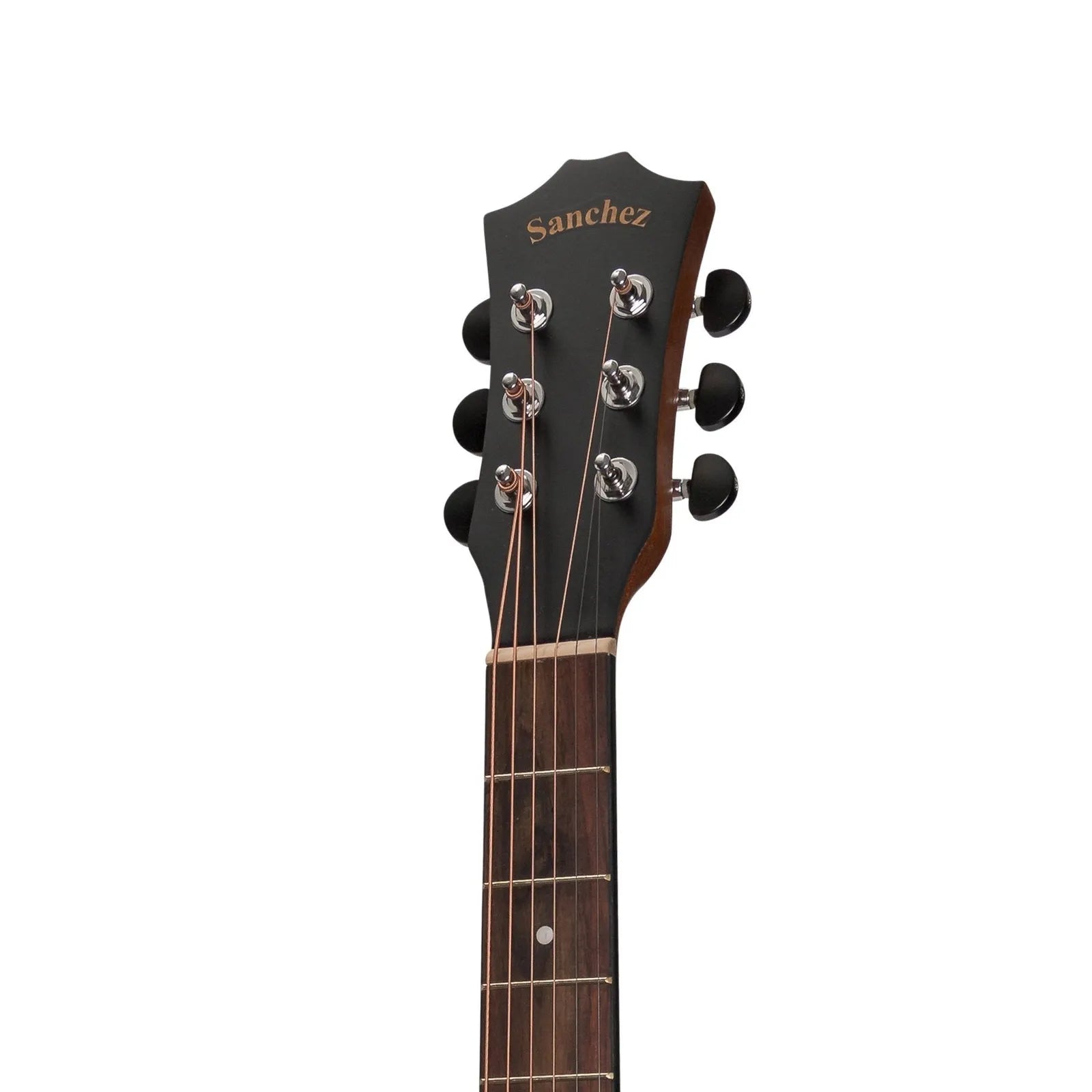 Sanchez SD-18ET-ACA Acoustic-Electric Dreadnought Guitar Natural Satin 6 String Laminate Acacia — view 6