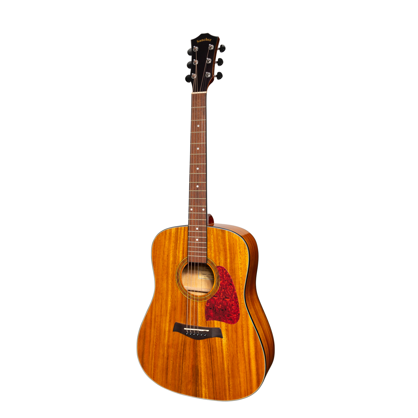 Sanchez SD-18ETG-KOA Acoustic-Electric Dreadnought Guitar Natural Gloss 6-String