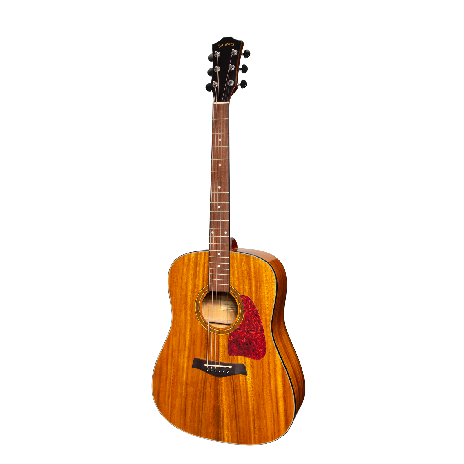 Sanchez SD-18ETG-KOA Acoustic-Electric Dreadnought Guitar Natural Gloss 6-String