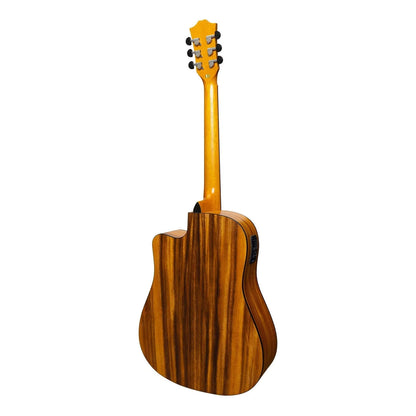 Sanchez Acoustic-Electric Dreadnought Cutaway Guitar SDC-18-SK Natural Satin Spruce/Koa 6-String Right-Handed — view 2