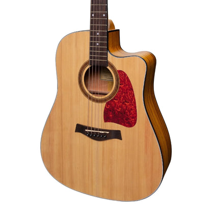 Sanchez Acoustic-Electric Dreadnought Cutaway Guitar SDC-18-SK Natural Satin Spruce/Koa 6-String Right-Handed — view 4
