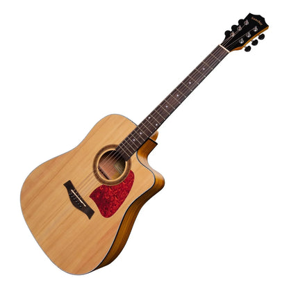 Sanchez Acoustic-Electric Dreadnought Cutaway Guitar SDC-18-SK Natural Satin Spruce/Koa 6-String Right-Handed — view 3