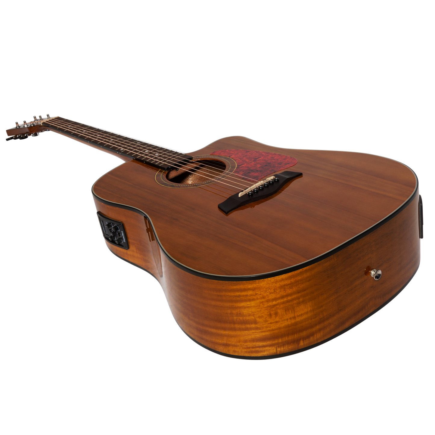 Sanchez SDC-18G-ACA Acoustic-Electric Dreadnought Cutaway Guitar Gloss Acacia — view 3