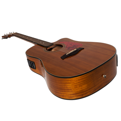 Sanchez SDC-18G-ACA Acoustic-Electric Dreadnought Cutaway Guitar Gloss Acacia — view 3