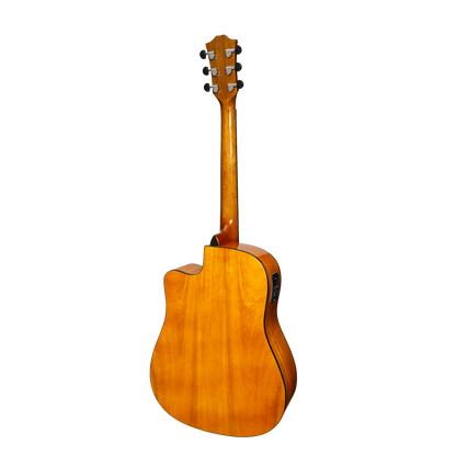 Sanchez SDC-18G-ACA Acoustic-Electric Dreadnought Cutaway Guitar Gloss Acacia — view 2