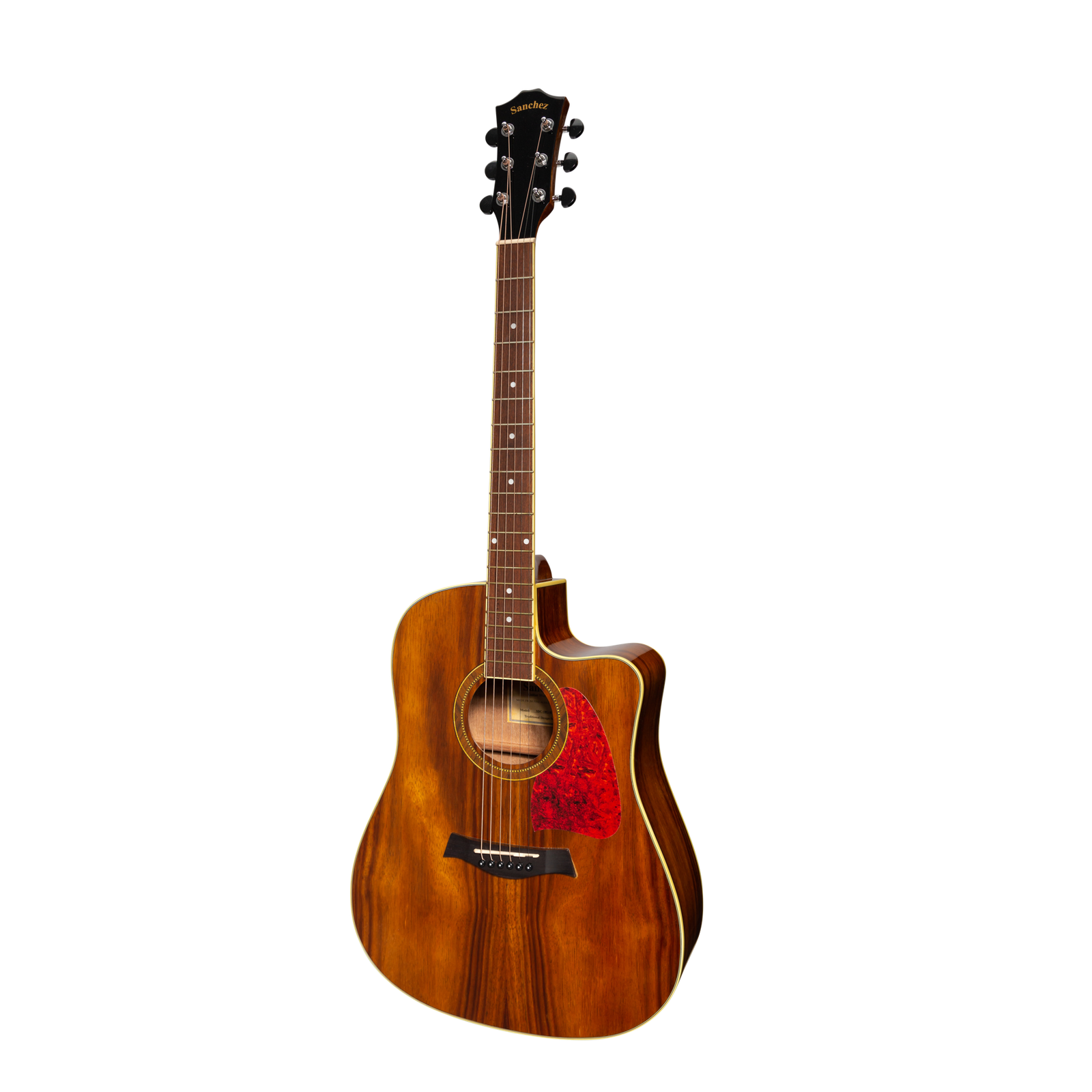 Sanchez SDC-18G-RWD Acoustic-Electric Dreadnought Cutaway Guitar Rosewood Gloss