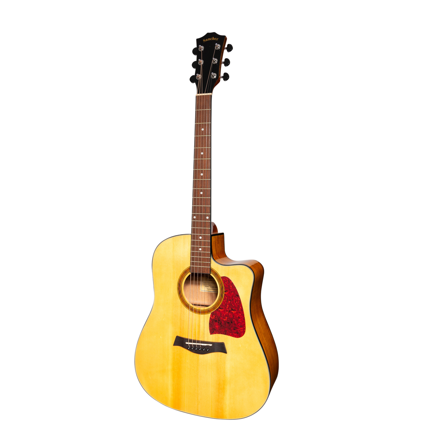 Sanchez SDC-18G-SA Acoustic-Electric Dreadnought Cutaway Guitar Gloss Spruce/Acacia
