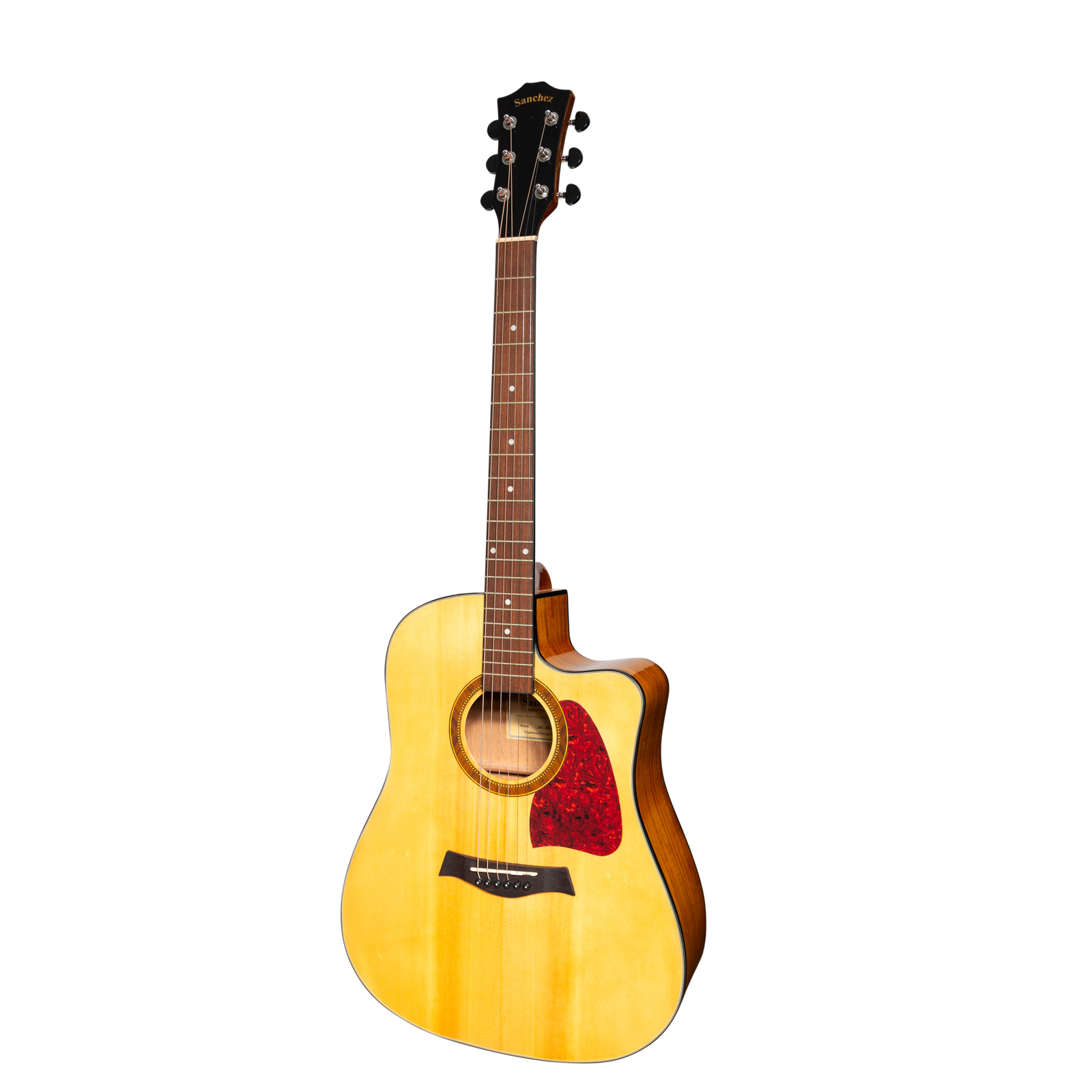 Sanchez SDC-18G-SA Acoustic-Electric Dreadnought Cutaway Guitar Gloss Spruce/Acacia