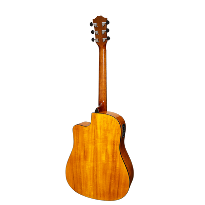 Sanchez SDC-18G-SA Acoustic-Electric Dreadnought Cutaway Guitar Gloss Spruce/Acacia — view 2