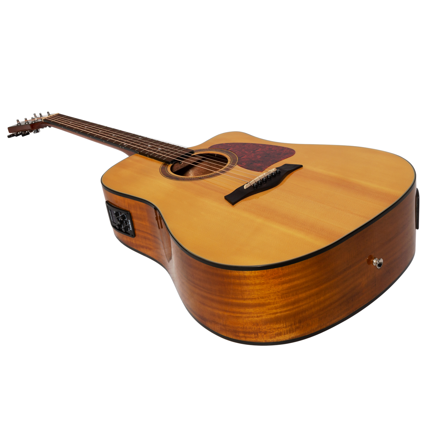 Sanchez SDC-18G-SA Acoustic-Electric Dreadnought Cutaway Guitar Gloss Spruce/Acacia — view 3