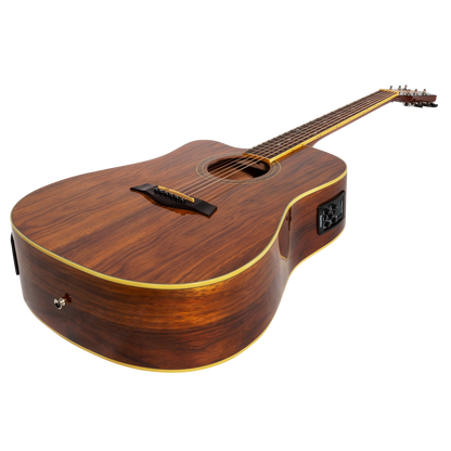 Sanchez SDC-18LG-RWD Left Handed Acoustic-Electric Dreadnought Cutaway Guitar Gloss Rosewood — view 3