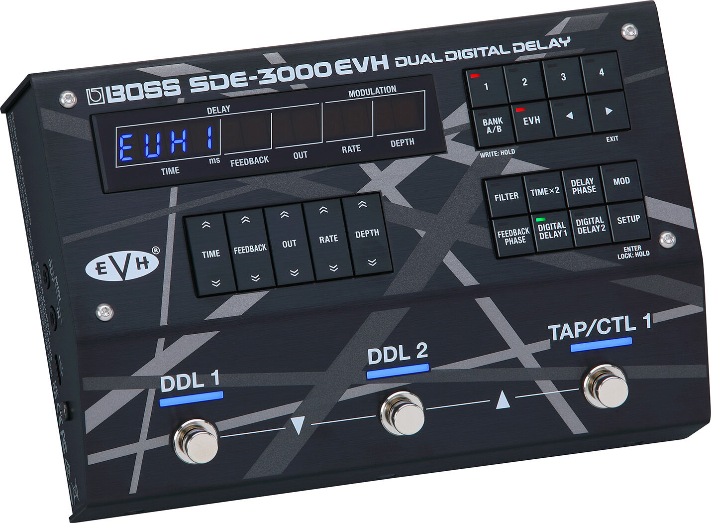 BOSS SDE-3000EVH Dual Digital Delay - EVH Edition, Authentic Stereo Delay, Eddie Van Halen Signature Sound, Vintage Roland Recreation — view 3