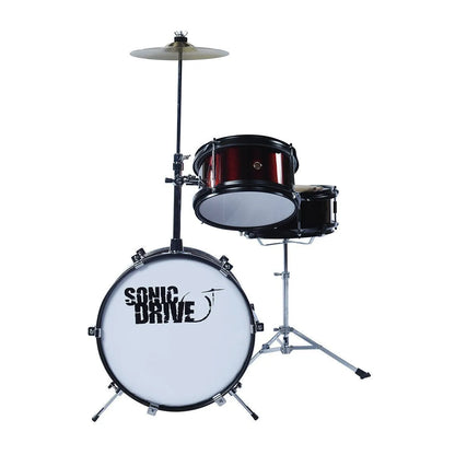 Sonic Drive SDJ-44-MWR 3-Piece Junior Drum Kit in Metallic Wine Red — view 2