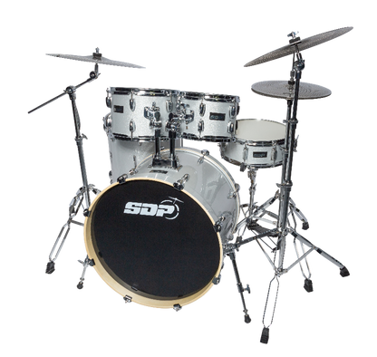 Sonic Drive 5-Piece Stage Series Drum Kit with Silent Cymbals - Silver Sparkle — view 2