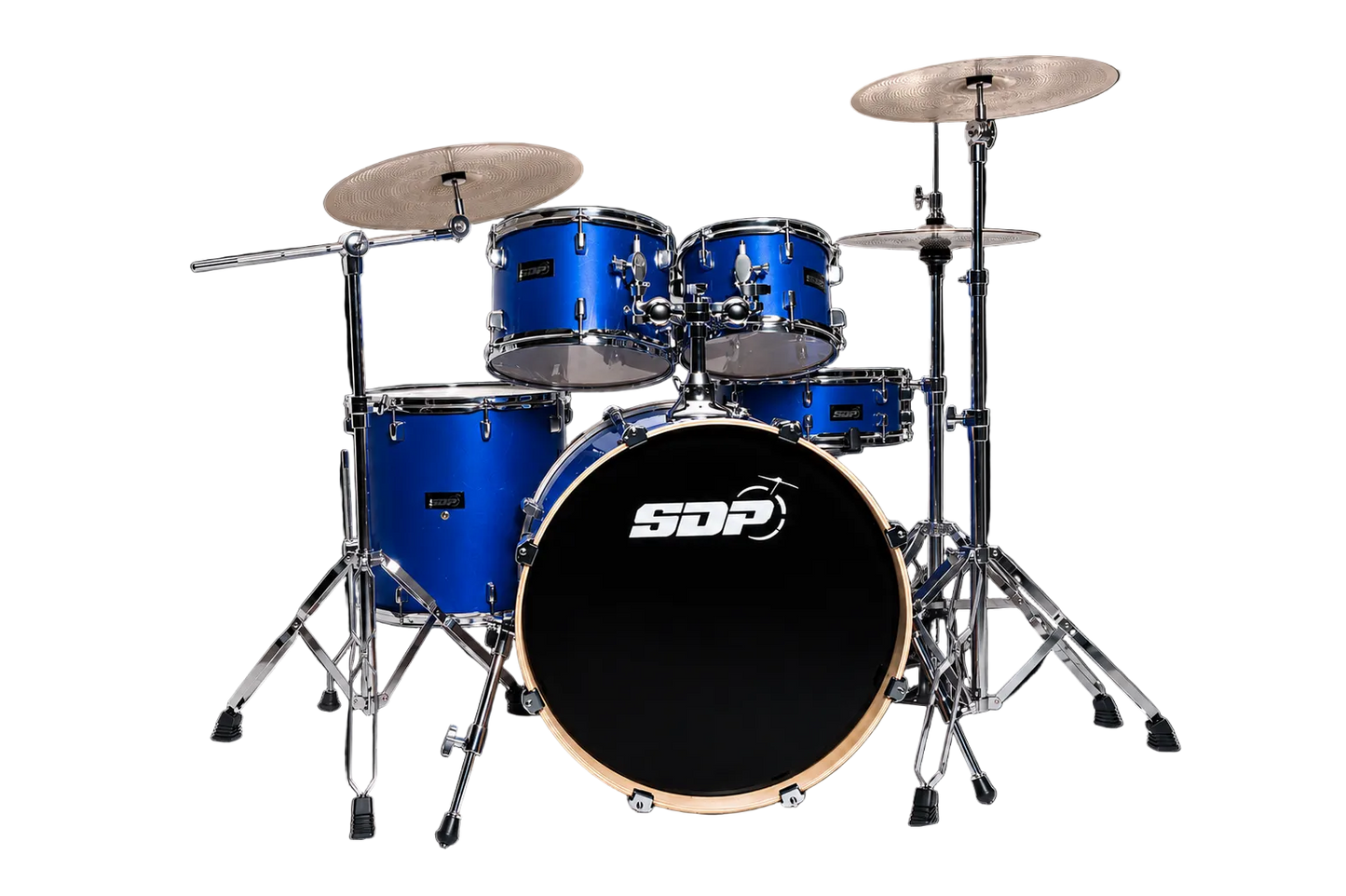 Sonic Drive Pro Series 5-Piece Drum Kit with Silent Cymbals - Metallic Blue