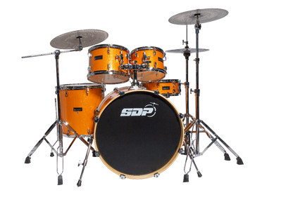 Sonic Drive 5-Piece Pro Series Drum Kit with Silent Cymbals - Metallic Orange