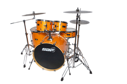Sonic Drive 5-Piece Pro Series Drum Kit with Silent Cymbals - Metallic Orange — view 2