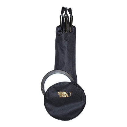 Sonic Drive Tuneable 8" Drum Practice Pad with Chrome Adjustable Stand and Carry Bag — view 2