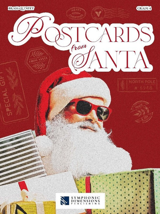 Postcards From Santa For Brass Quintet Sc/Pts Score/Parts (French Horn|Tuba|Trombone|2 Trumpets)