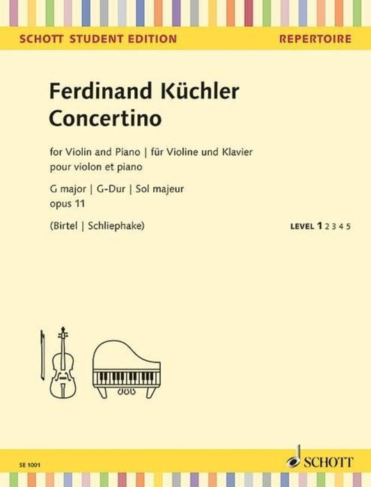 Kuechler - Concertino G Op 11 Violin/Piano (Softcover Book)