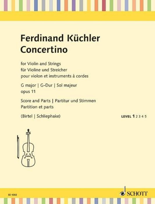 Kuechler - Concertino G Op 11 Violin/Strings (Music Score/Parts)