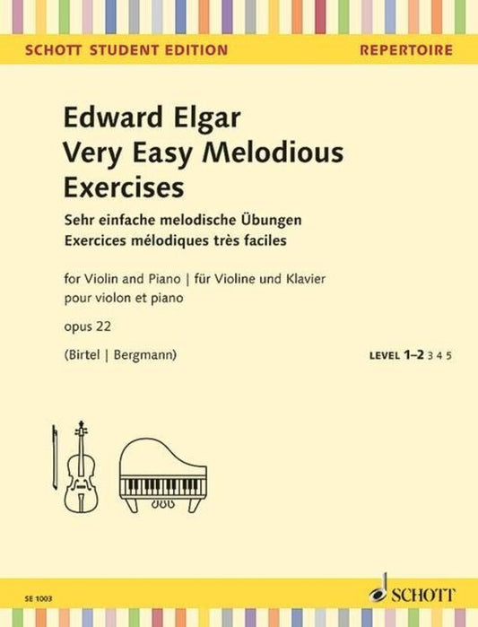 Very Easy Melodious Exercises Op 22 Violin/Piano (Softcover Book)