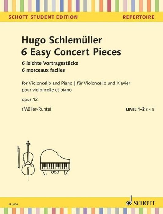 6 Easy Concert Pieces Op 12 Cello/Piano (Softcover Book)