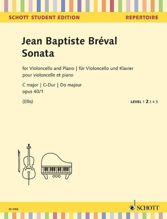 Breval - Sonata C Maj Op 40/1 Cello/Piano (Softcover Book)