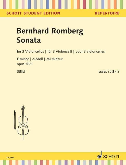 Romberg Sonata in E Minor for 3 Cello Op 38 No 1 - Bernhard Schott SE1008