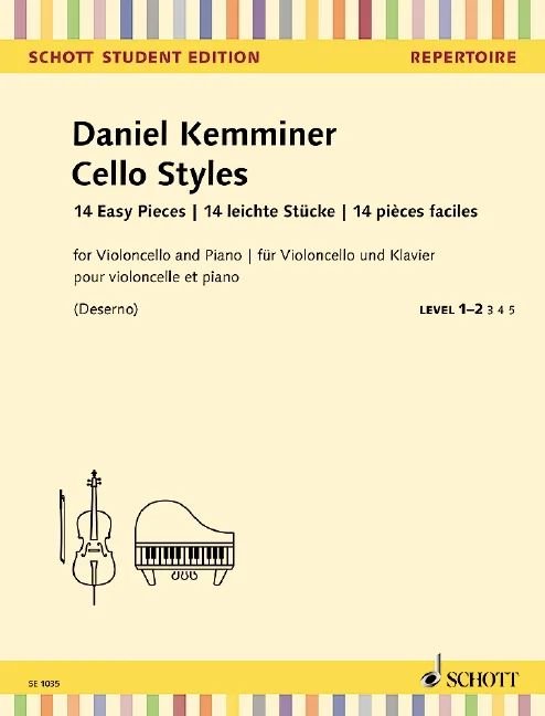 Kemminer: Cello Styles — 14 Easy Pieces for Cello & Piano (Schott Student Edition)