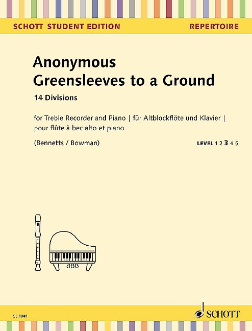 Greensleeves to a Ground — Treble Recorder & Piano (Schott Student Edition)