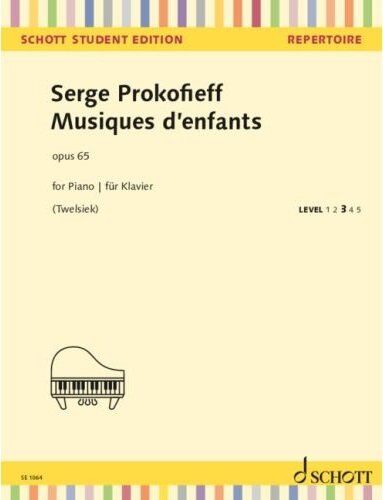 Prokofiev - Musiques D'Enfants Op. 65 for Piano Solo, 36 Pages, Schott Music