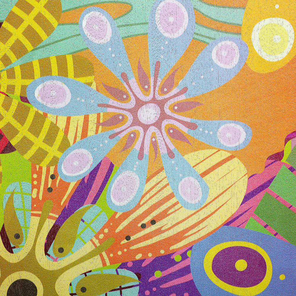 Sela Art Series Professional Cajon - Flower Power Design — view 6