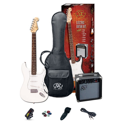 SX Electric Guitar Kit with Amplifier, Tuner, Picks, Gig Bag, and Accessories — view 2