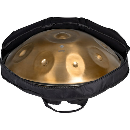 Sela Harmony Handmade Stainless Steel Handpan with Bag - D Kurd 9, Tuning: D Kurd, 440 Hz, 8 Tones, Gold, 57 cm Diameter, Weight: 5.2 kg — view 6