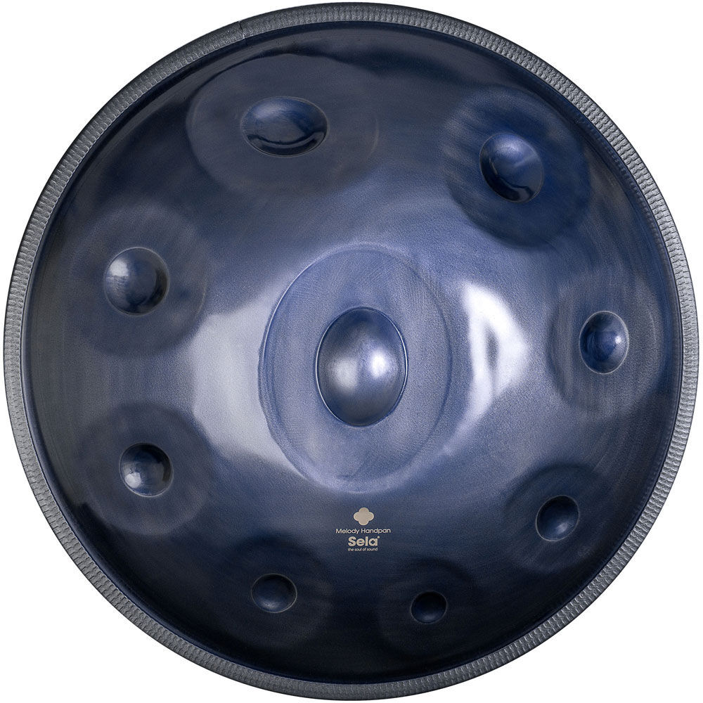 Sela Melody Handmade Nitrided Steel Handpan with Bag - D Amara 9 Scale, Dark Blue, 4.6kg, 57cm Diameter, Beginner-Friendly Instrument — view 2