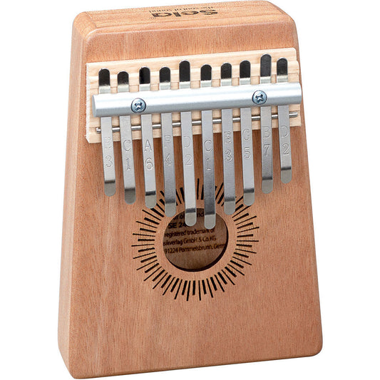 Sela 10-Key Mahogany Kalimba with Padded Bag, Tuning Hammer, C Major Tuning, Natural Finish