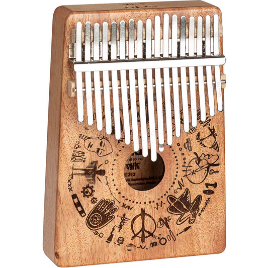 Sela 17-Key Free Spirit Mahogany Kalimba with Padded Bag and Tuning Hammer