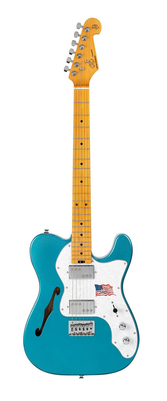 SX Lake Placid blue Gloss Semi-hollow, TL thinline style electric guitar. Lake Placid blue.