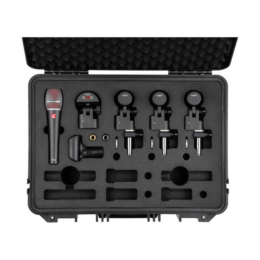 sE Electronics Venue V PACK Drum Mic Kit (V Kick, 2xV Beats, 2xV Clamps, V7X)