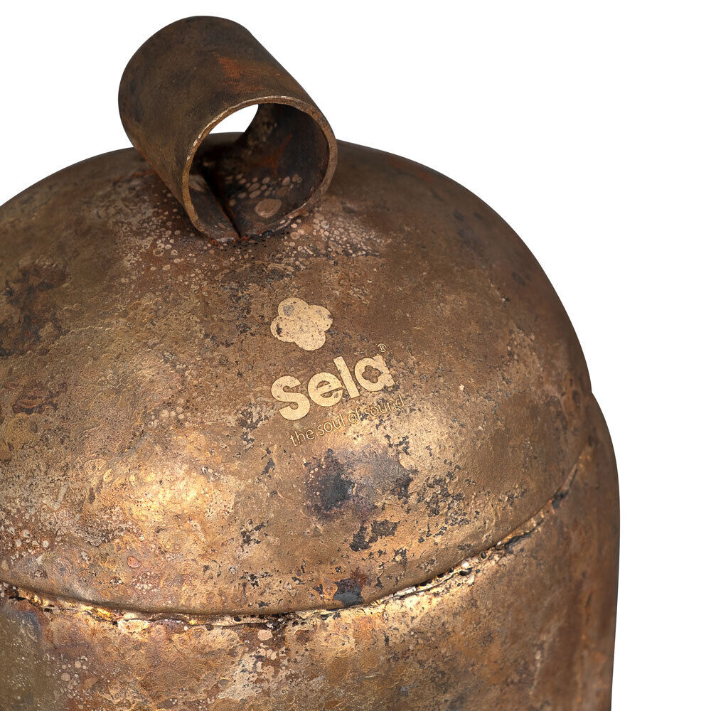Sela Harmony Noah's Bell Size 9 (6.0") E5 with Rubber Mallet, Handmade Brass Coated Iron, Ideal for Meditation and Sound Therapy — view 4