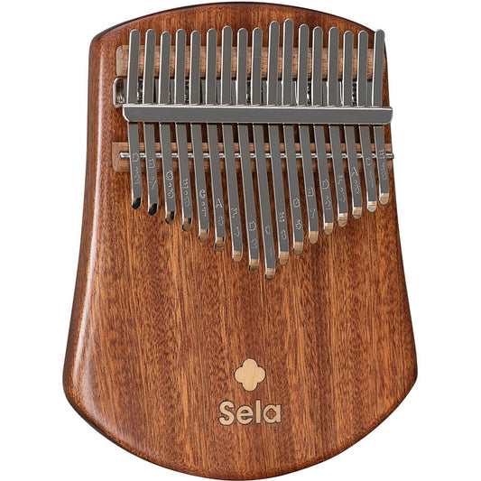 Sela 17-Key Solid Sapele Kalimba with Case, Cloth, and Tuning Hammer