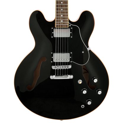 SX Semi-Hollow 335 Style Electric Guitar - Black