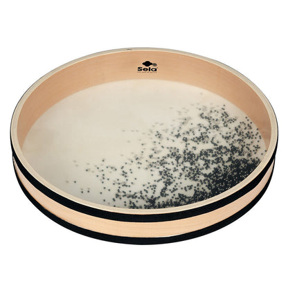 Sela Percussion Ocean Drum 40cm Hand Percussion Instrument with Beech Wood Frame, Synthetic and Natural Skin Heads, Adjustable Volume — view 5